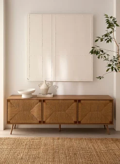 Seagrass doors TV unit