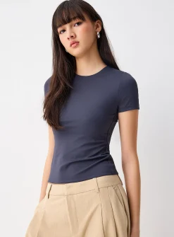 Second skin high neckline T-shirt