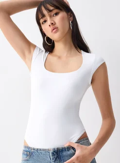 Second skin square neckline bodysuit