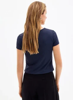 Second-skin short-sleeve crew-neck T-shirt