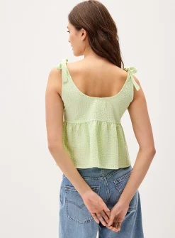 Seersucker babydoll cami
