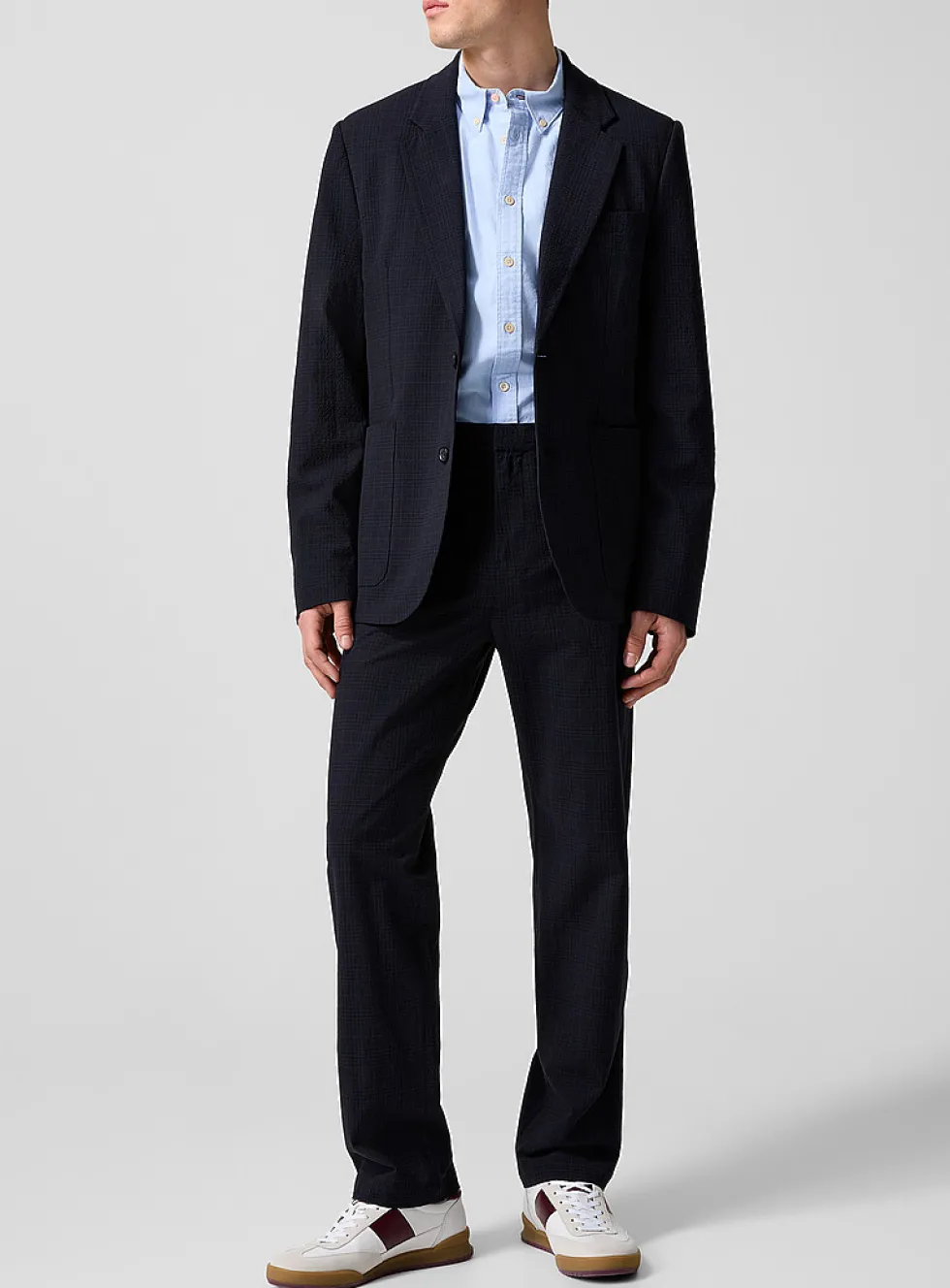 Seersucker check pant