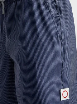Seersucker striped stretch swim trunk