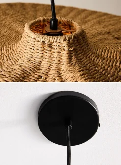 Selma braided wicker light fixture