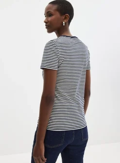 Semi-fitted striped T-shirt