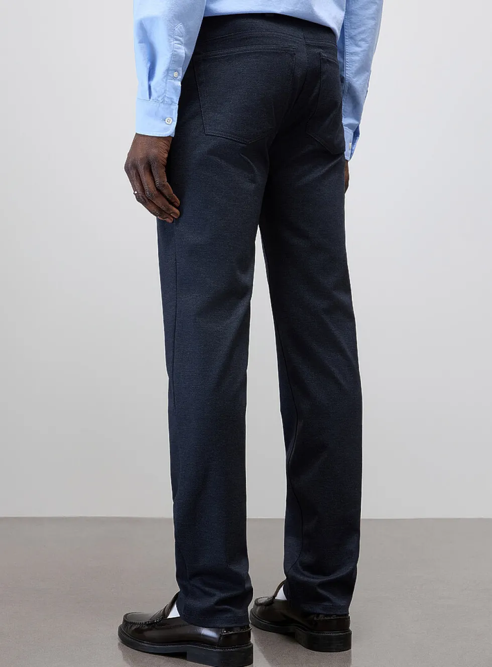 Semi-plain 5-pocket pant
