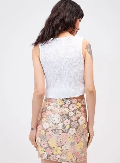 Sequined flowers miniskirt