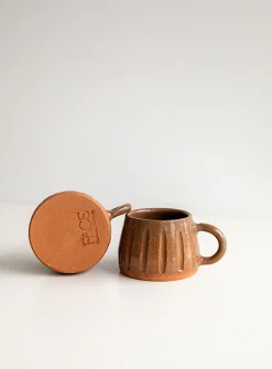Set of two small ceramic cups