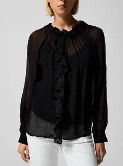Sheer and textured blouse
