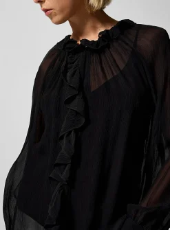 Sheer and textured blouse