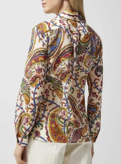 Sheer colourful paisley pure cotton shirt
