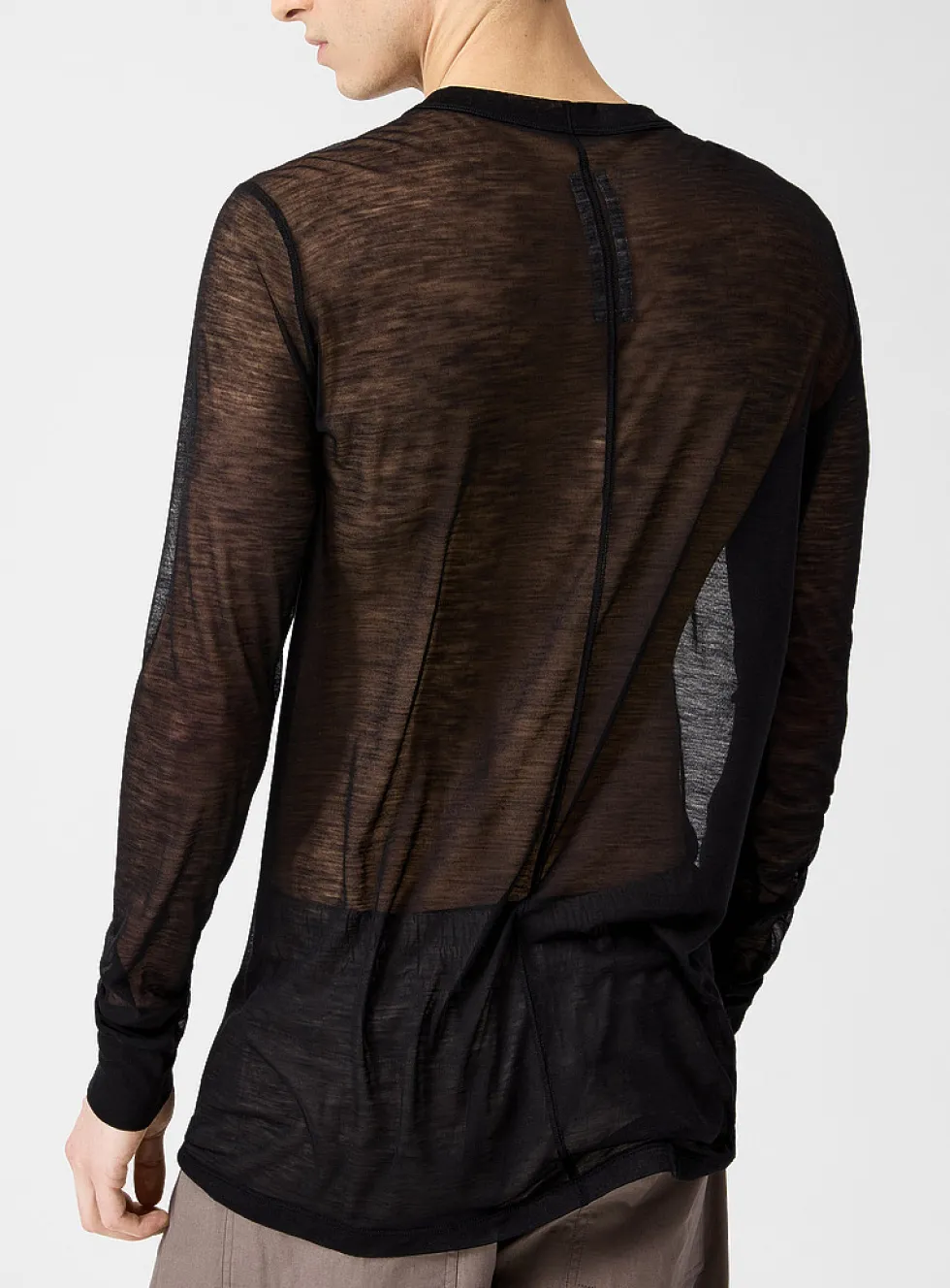 Sheer long-sleeve T-shirt
