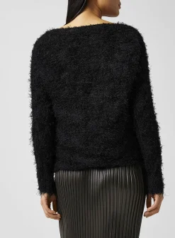 Shifted Fuzzy Pleats sweater