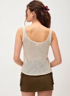 Shimmering knit cami