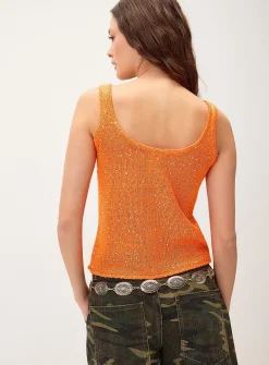 Shimmering knit cami