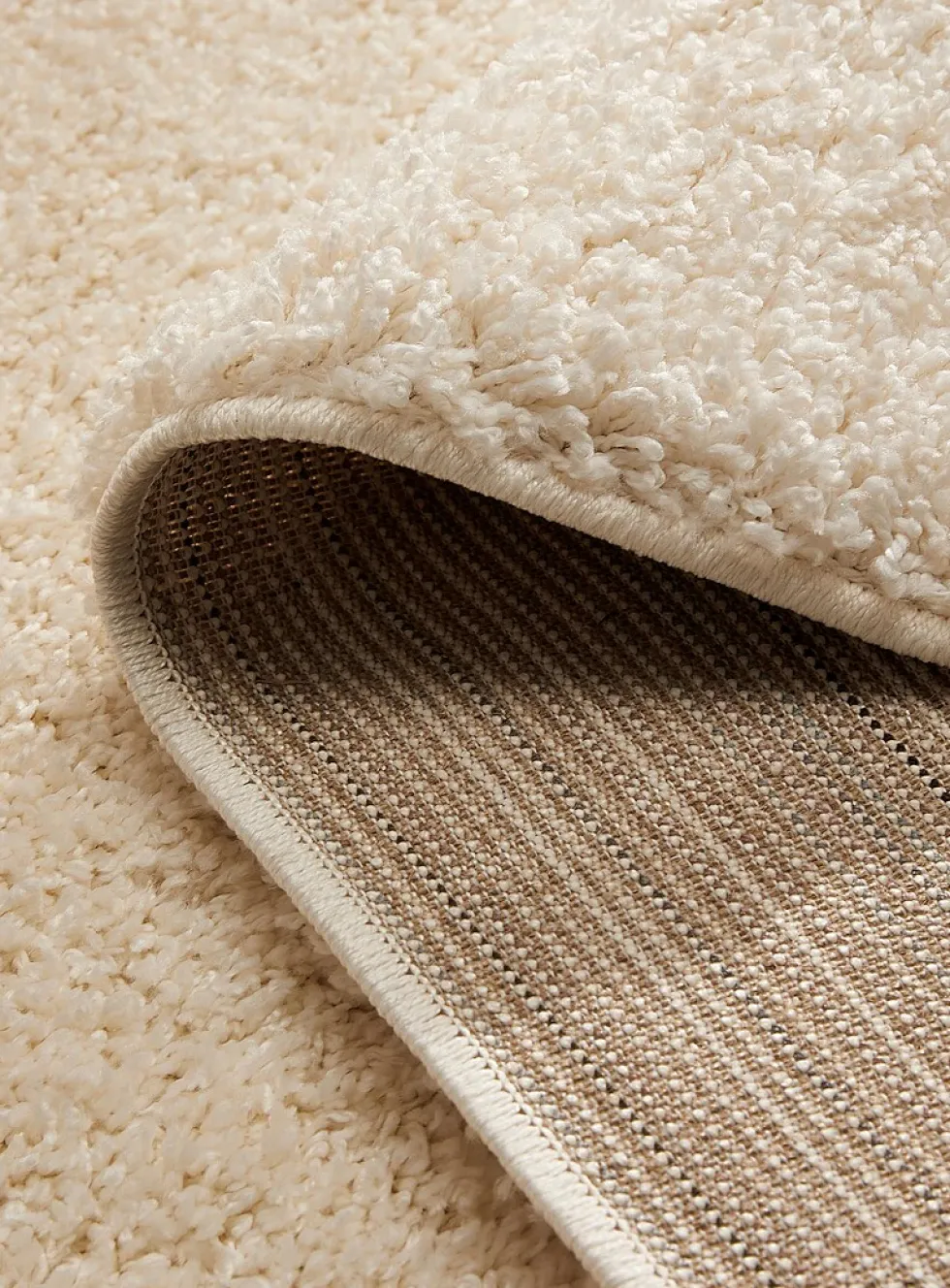 Shiny plain shag rug