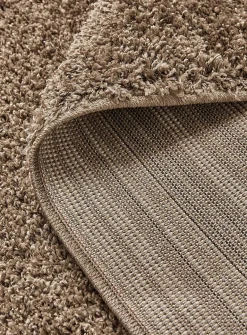 Shiny plain shag rug