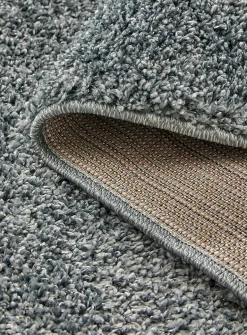 Shiny plain shag rug