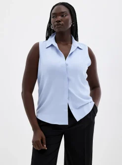 Shirt collar silky cami