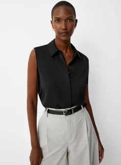 Shirt collar silky cami