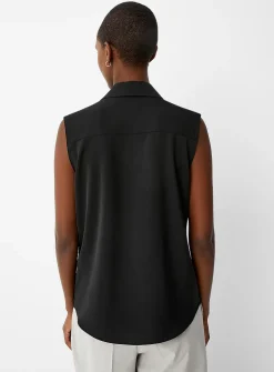 Shirt collar silky cami