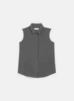 Shirt collar silky cami