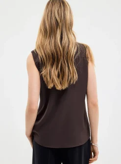 Shirt collar silky cami