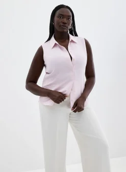 Shirt collar silky cami