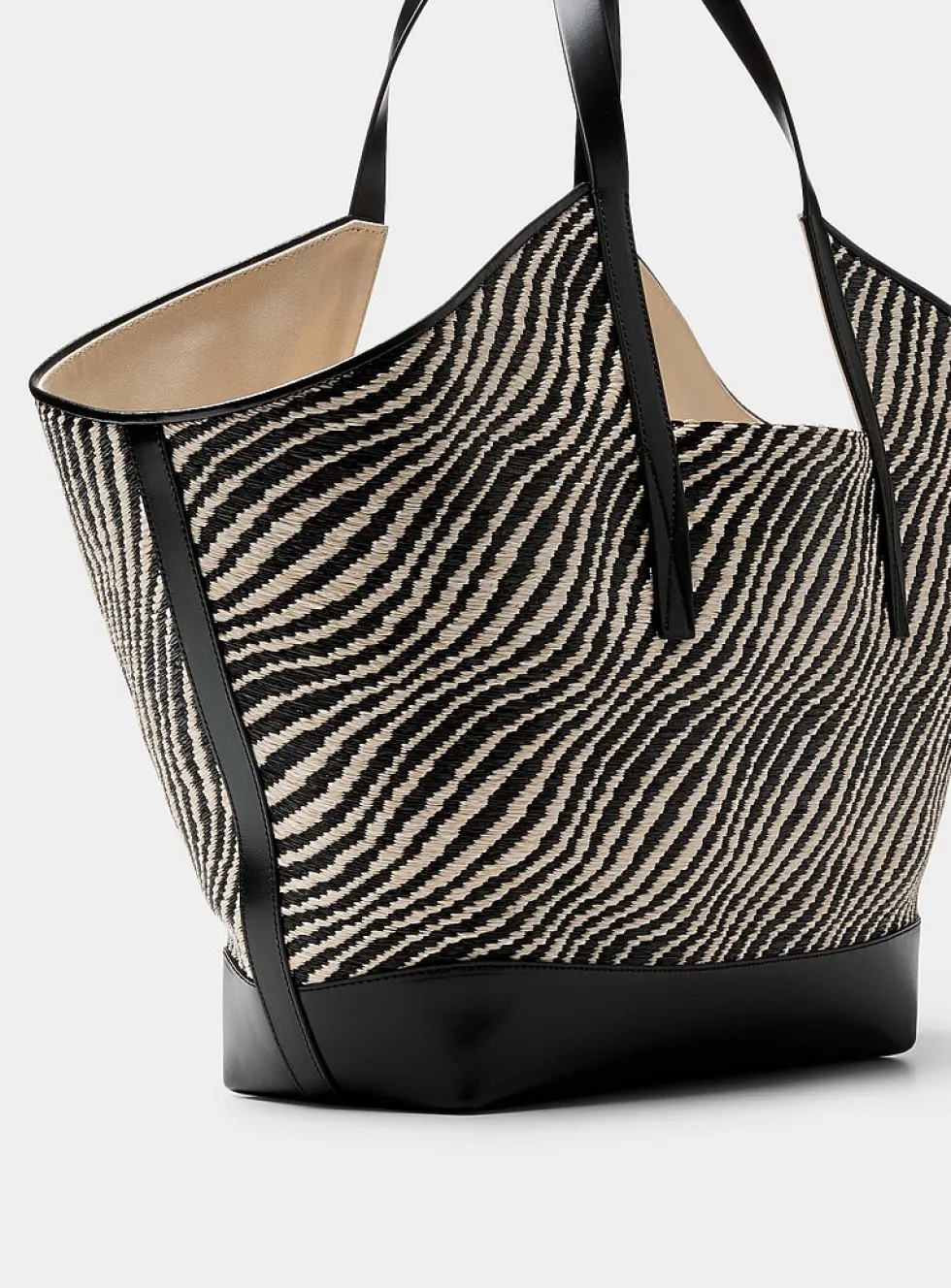 Shopper zebra print tote bag