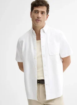 Short-sleeve Oxford shirt