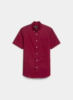 Short-sleeve solid shirt