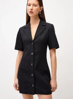 Shoulder pad jacket minidress