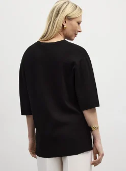 Side slits loose ultra-soft sweater