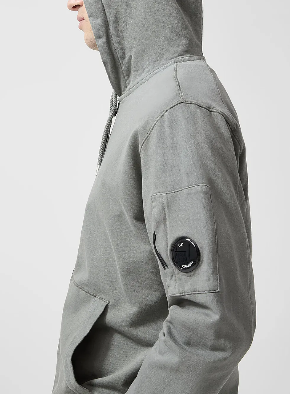 Signature goggles zipped hooded sweatshirt