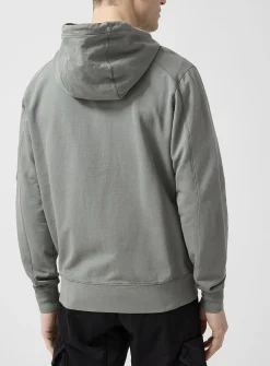 Signature goggles zipped hooded sweatshirt