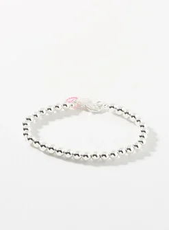 Silver beaded bracelet