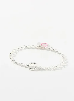 Silver round-link bracelet