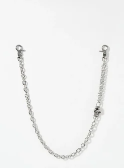 Skull detail wallet chain