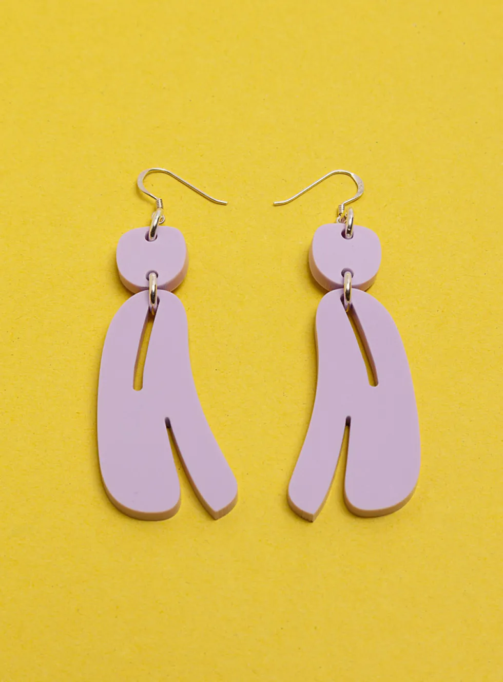 Slashed ovoids elongated earrings - Mini