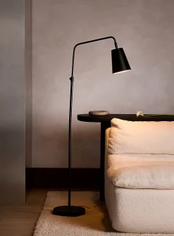 Sleek adjustable-height floor lamp