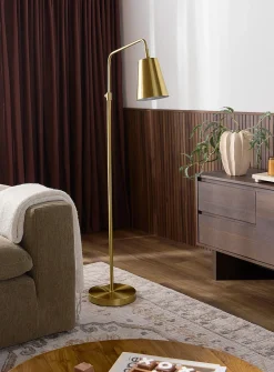 Sleek adjustable-height floor lamp