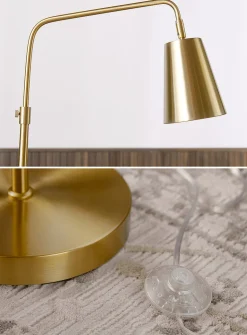 Sleek adjustable-height floor lamp