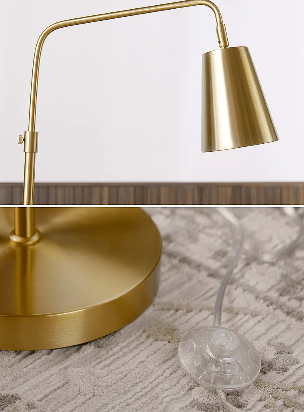 Sleek adjustable-height floor lamp