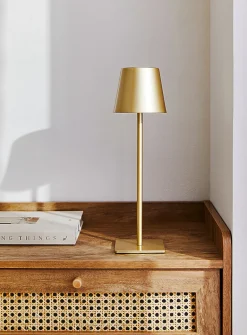 Sleek rechargeable touch table lamp