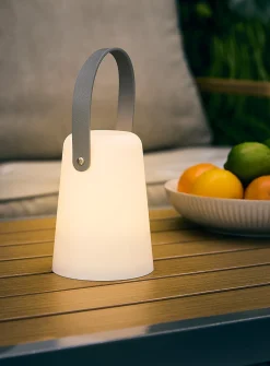 Sleek wireless indoor-outdoor lamp