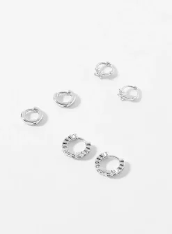 Small decorative crystal hoops