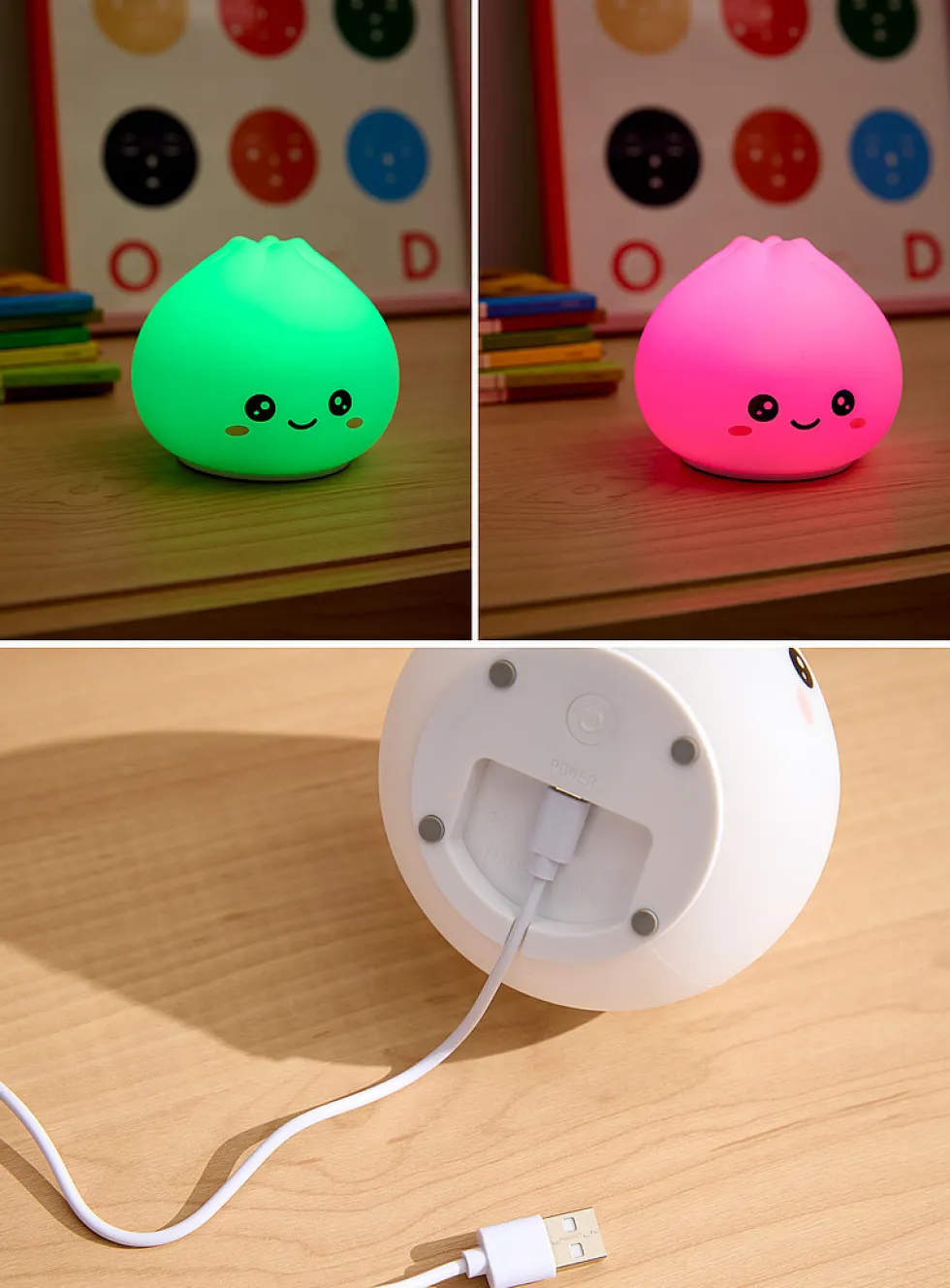 Small dumpling rechargeable touch night light