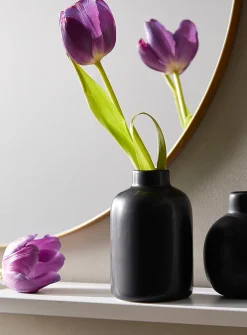 Small minimalist polished ceramic vase