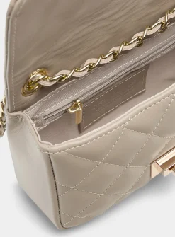 Small quilted smooth leather bag
