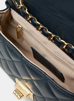 Small quilted smooth leather bag